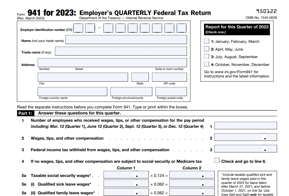 Form 941 for 2023